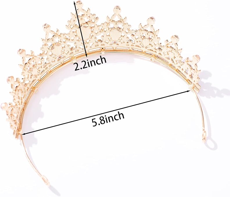 Luxury Pink Crystal Tiara Crown for Women – Elegant Hollow Alloy Bridal Princess Headpiece for Wedding, Birthday, Party, Prom and Stage Performance