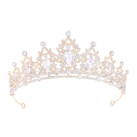 Luxury Crystal Rhinestone Tiara Crown Bridal Wedding Prom Evening Stage Princess Headpiece