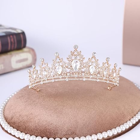 Luxury Crystal Rhinestone Tiara Crown Bridal Wedding Prom Evening Stage Princess Headpiece